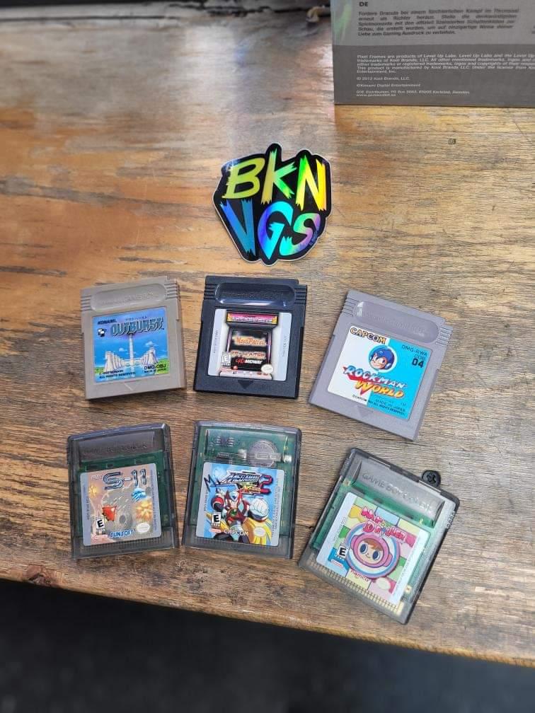 bklynvideogames's tweet photo. A little Gameboy/Gameboy Color trade-in #nintendo #gameboy #gameboycolor #megamanx #rockman #midwayarcade #mrdriller #outburst #projects11 #brooklynvideogames #bvg #retro #retroshop https://t.co/ZBZhOpG9pA