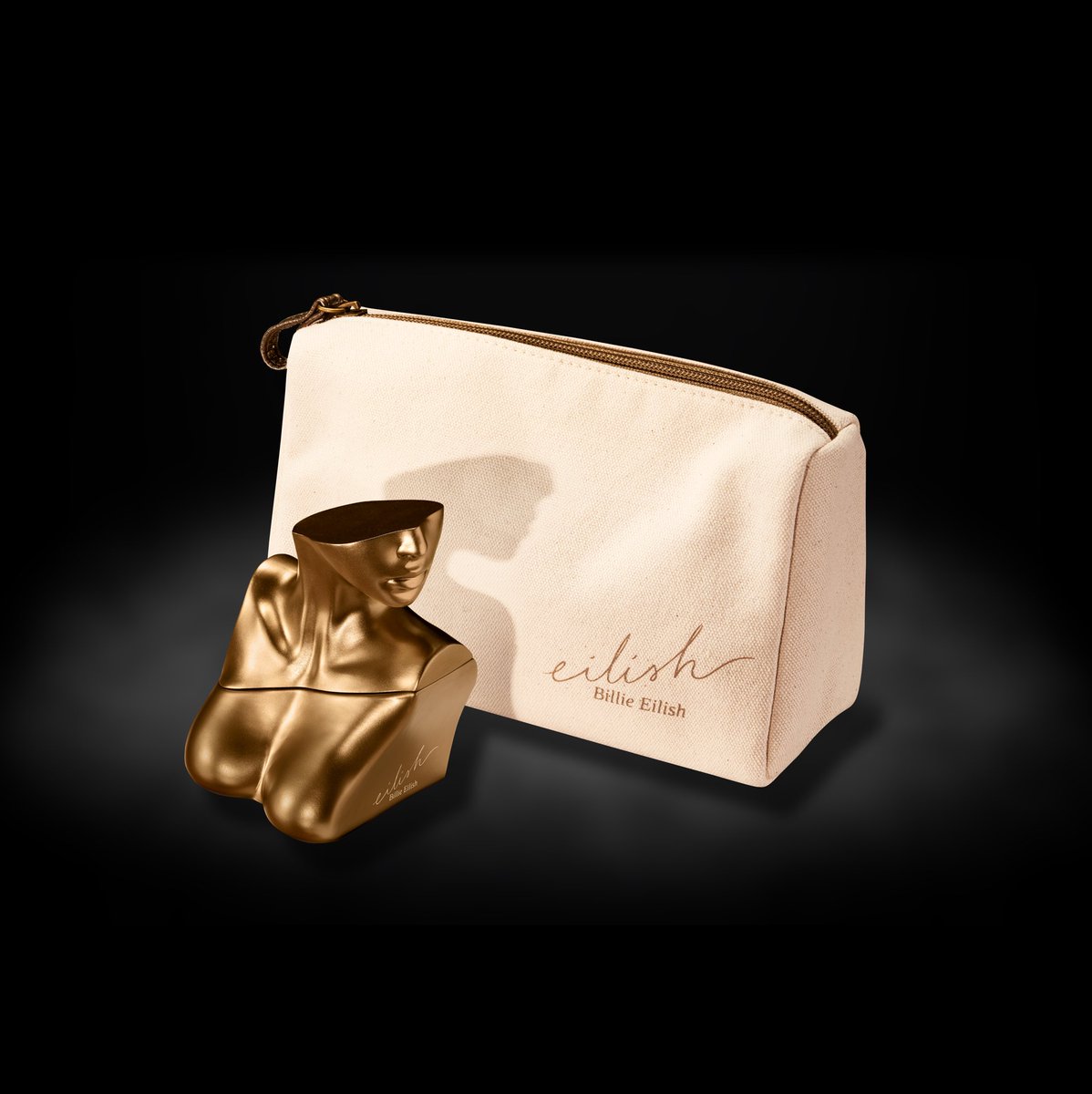 During Labor Day weekend, every purchase on billieeilishfragrances.com comes with a complimentary “Eilish” cosmetics bag. The bag is reusable &amp; made of cotton canvas with vegan leather accents 🤎 Use code BAG at checkout while supplies last.