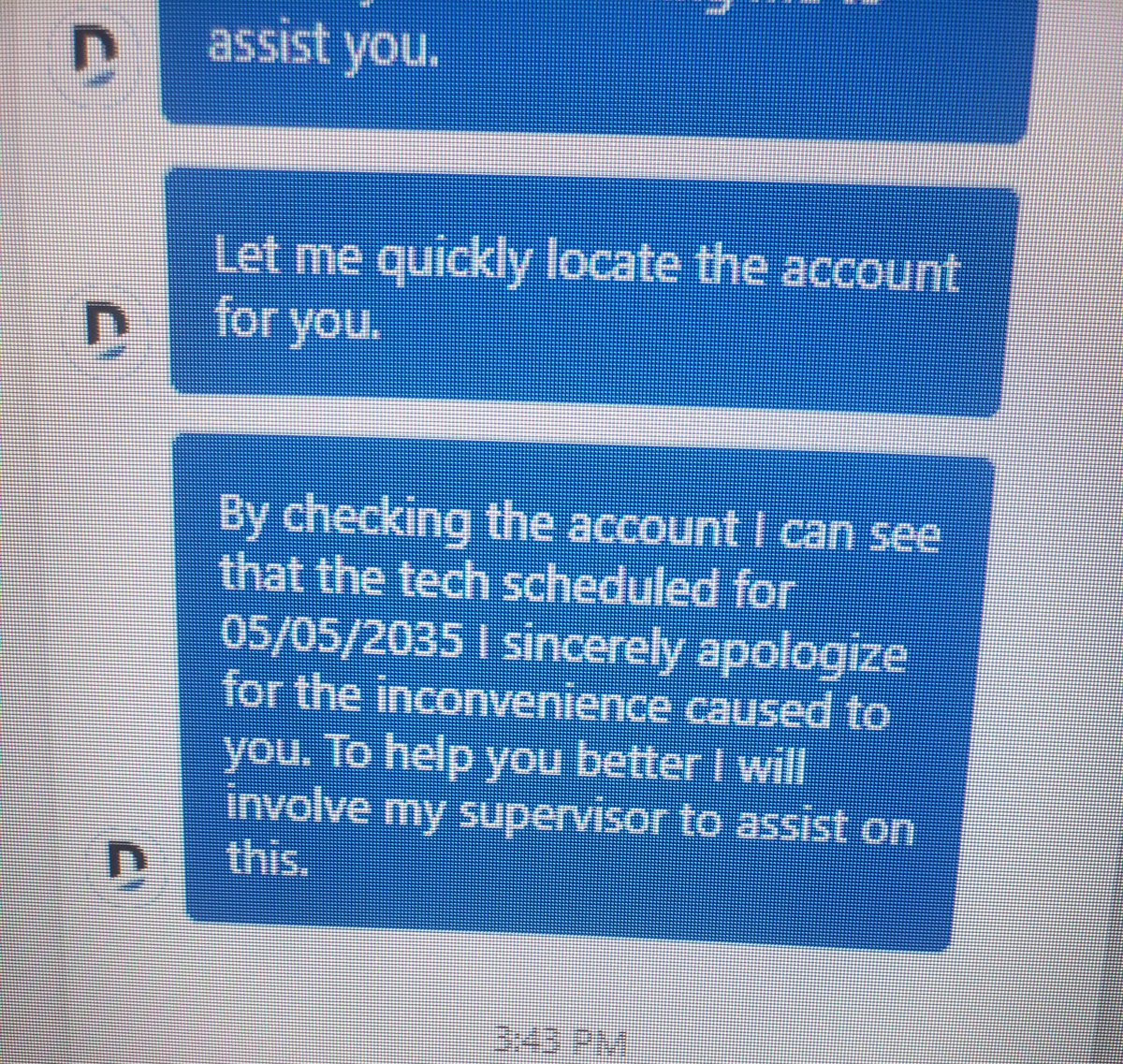 emeader's tweet photo. @DIRECTV really??? Very poor customer service https://t.co/90cKo7MIeT