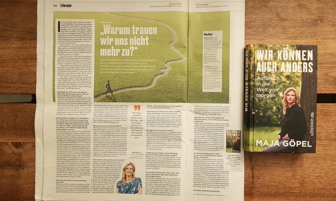 ◼️ Ihr solltet es lesen: Das grossartige Maja Göpel Interview  - "Warum trauen wir uns nicht mehr zu?" - <a href="/beyond_ideology/">Maja Goepel @beyond-ideology.bsky.social</a> im <a href="/handelsblatt/">Handelsblatt</a> und ihr neues Buch: "Wir können auch anders". Nur mit #Mut und #Kreativität lässt ich eine #Transformation antreiben. Und sie besitzt beides.