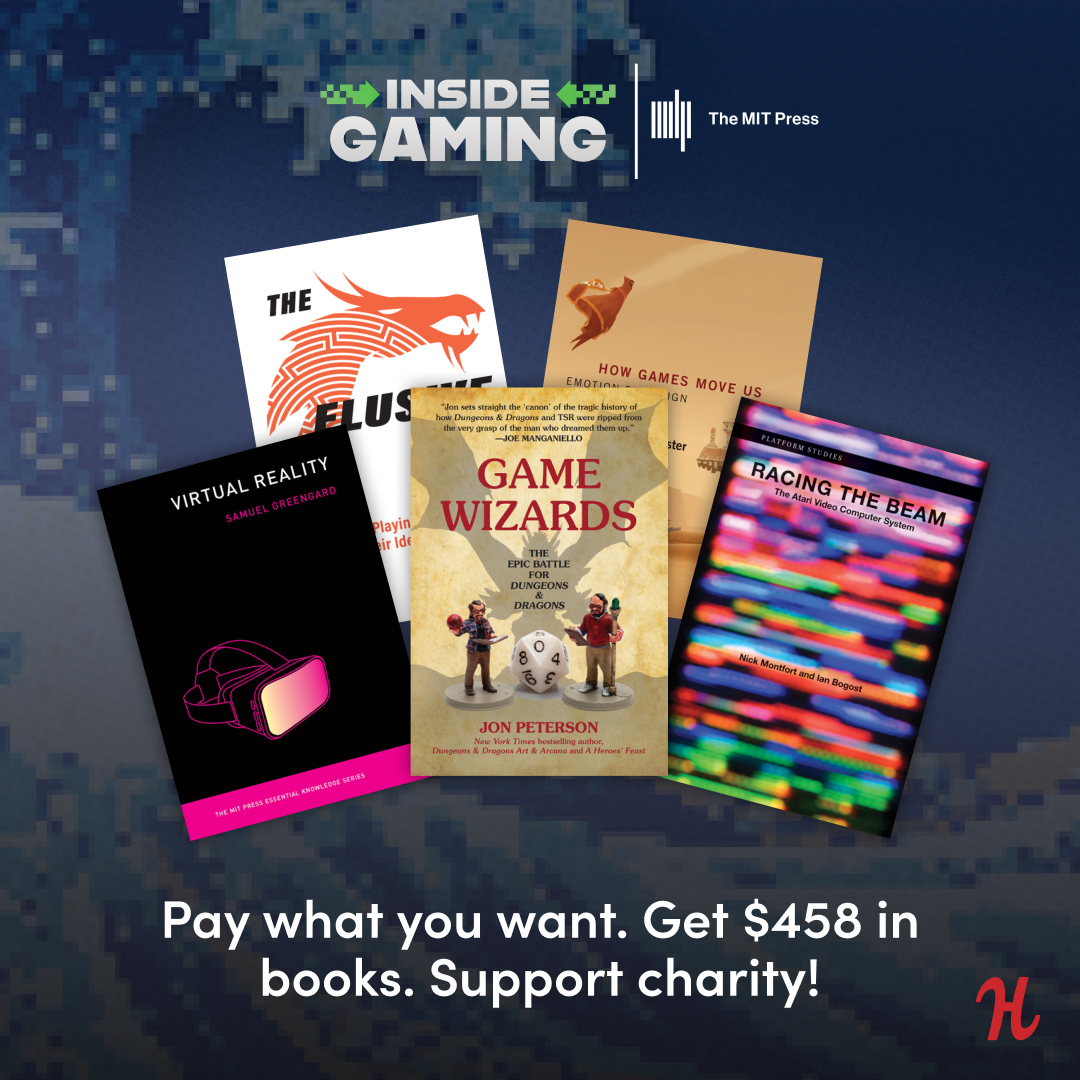 mitpress's tweet photo. 👾 Last call, gamers 👾

The #InsideGaming @humble takes you behind the scenes of D&amp;D, WoW, Nintendo, and much more, with 25 books on game design, development, and history. Available until 9/5, it’s the perfect way to level up your gaming knowledge.

https://t.co/IAJol6V4gs https://t.co/w4HrPtKgy4