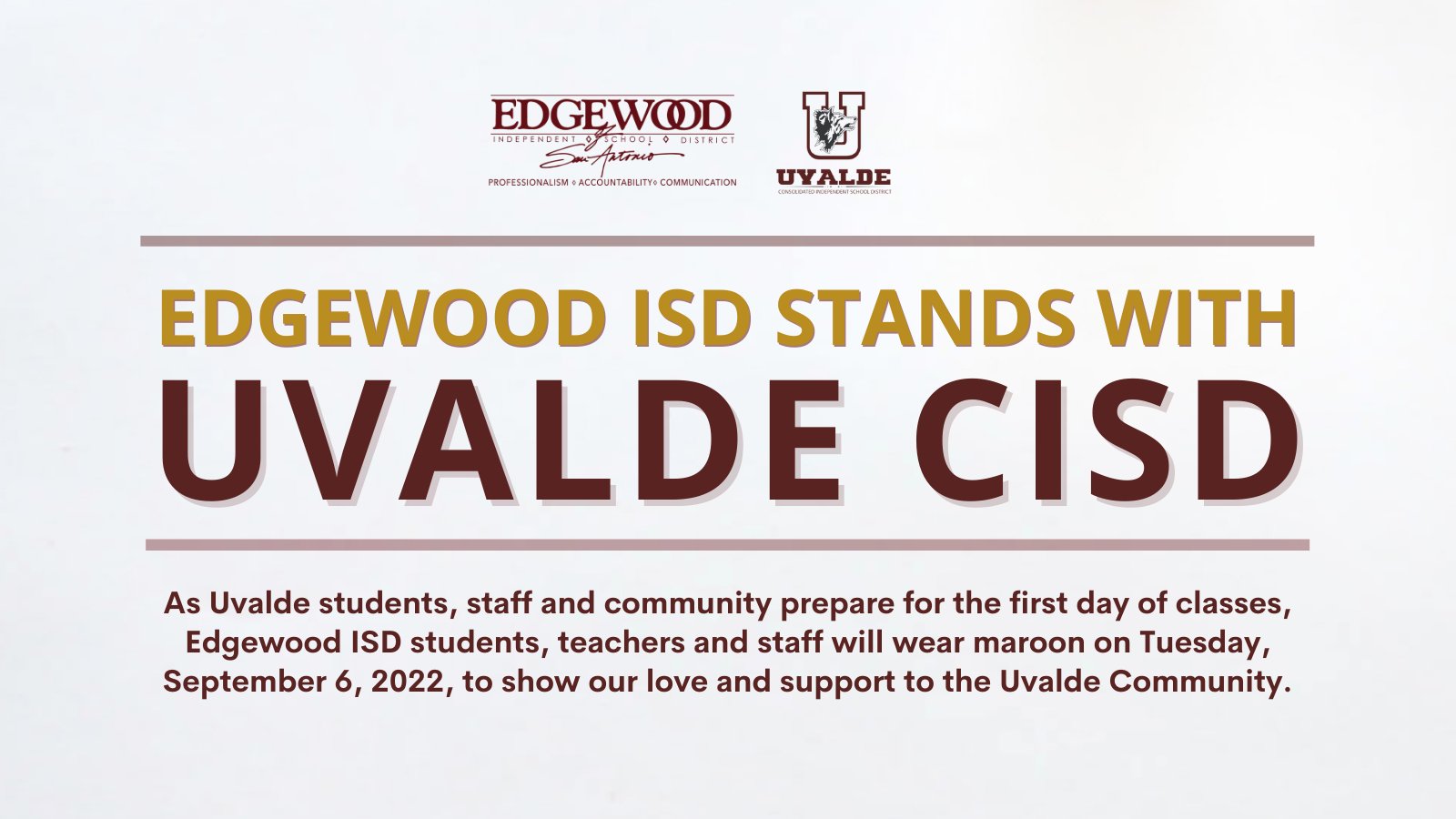 Edgewood ISD on Twitter "UvaldeStrong EdgewoodProud On Tuesday