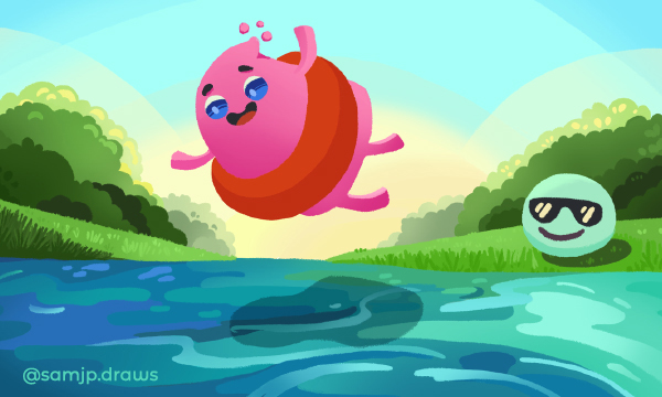 samjp_draws's tweet photo. Howdy #colour_collective
Here is a summer themed illustration I did for an educational site. These alien buddies want to make a splash.
#MexicanPink #LincolnGreen #samillustration #kidlitart #ChildrensBooks #childrenbookillustration https://t.co/WIdFHWrU7U