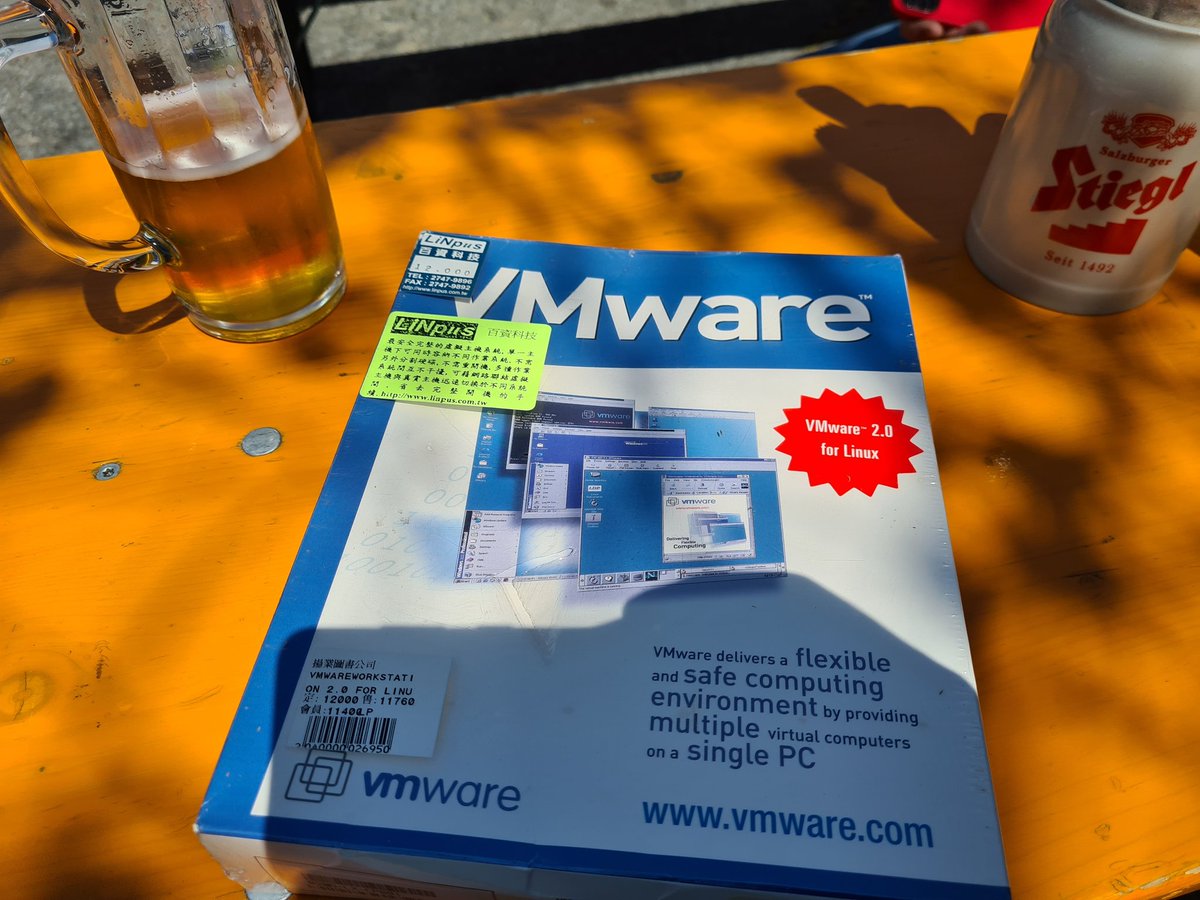 I just met a good friend and former colleague in the SF Beer Garden and he gifted me this "because I might be into it" after watching our #VMwareExplore session. Still shrink wrapped 🥲