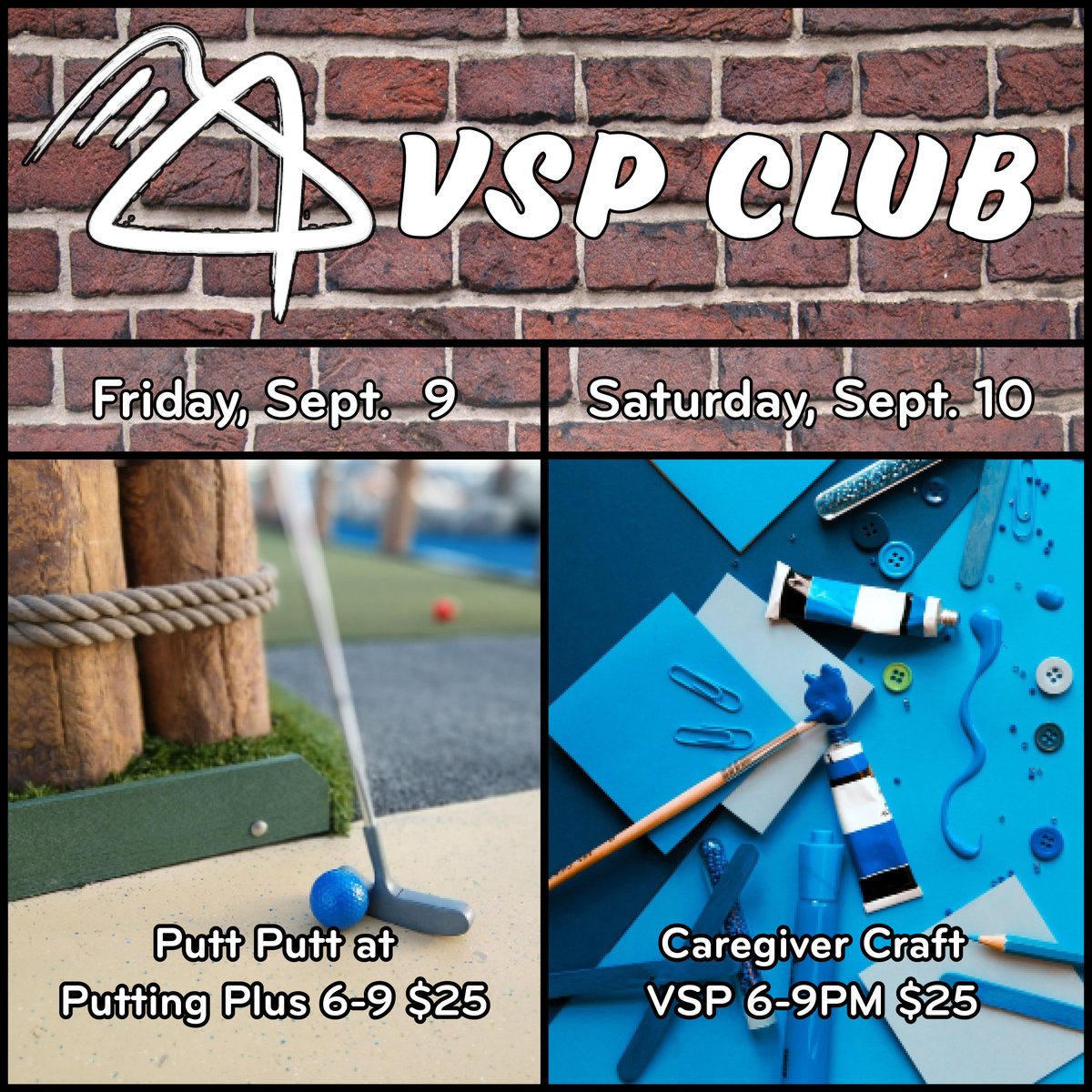 The VSP Club has some great activities planned next weekend that you won't want to miss.

RSVP by calling 402-594-6747 or by emailing vsp@angelguardians.org by next Wednesday.
#community #friendship #inclusion