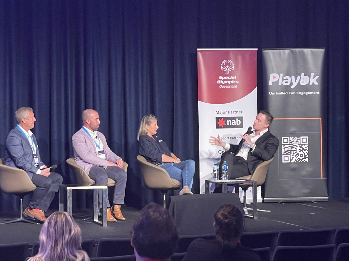 Playbksports's tweet photo. Thank you @SwimmingAUS &amp; Jess Corones for joining our #STWS panel discussion talking tech, data and how #AWS is powering high performance. @sportstechws https://t.co/ZCZdrS2Scg
