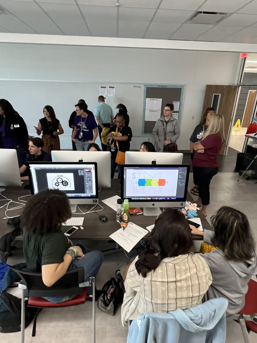 Chauntee86's tweet photo. Mrs. Martínez’ graphic design class @BRJCTE collaborated with the STEM Plus team to create logos for banners, tshirts, and flyers. 🫶🏼 #crowleyprideunified @CrowleyISD #CISDSTEMPlus https://t.co/H6Nr9Pqkba