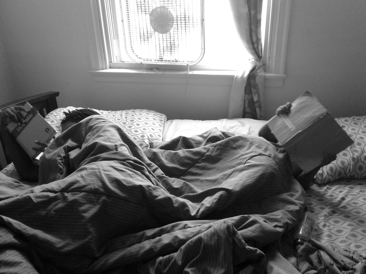 This is my favorite picture of all time:

My older sister was studying her Bible, and my baby brother, seeing her, snuggled in bed, picked up my Bible, turned it upside down, and imitated her. Today makes it four years since her passing, and even now, her faith is her legacy.