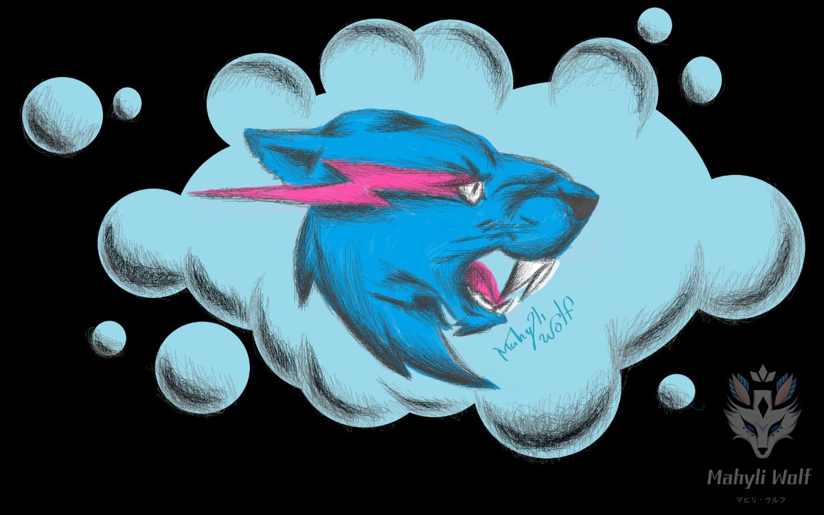 TsukiMahali's tweet photo. Hoy me sentí con ganas de practicar en Paint, he hice este bonito logo😊💖, lo reconocen? 🤔🤭
#MSBeast #MahyliWolf #digitalart https://t.co/WHiDI3FOMM