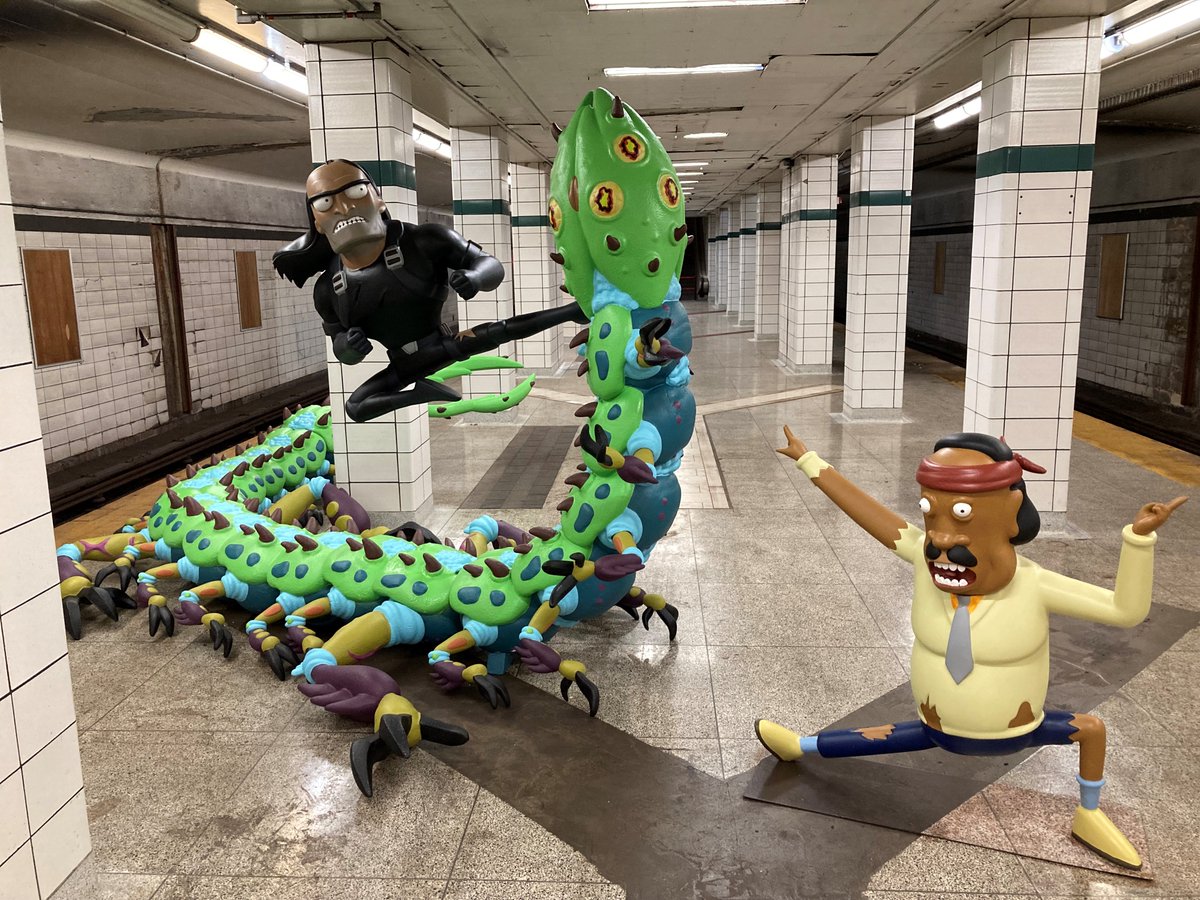 TTChelps's tweet image. Have you seen the #RickAndMorty art installation at #BayLowerStation? @adultswim launched  scavenger hunt titled #wormageddon to promote season 6 and asked fans to track 14 art installations around the world 🌎 

The exhibit  is open from 9 a.m. to 9 p.m. until September 5.