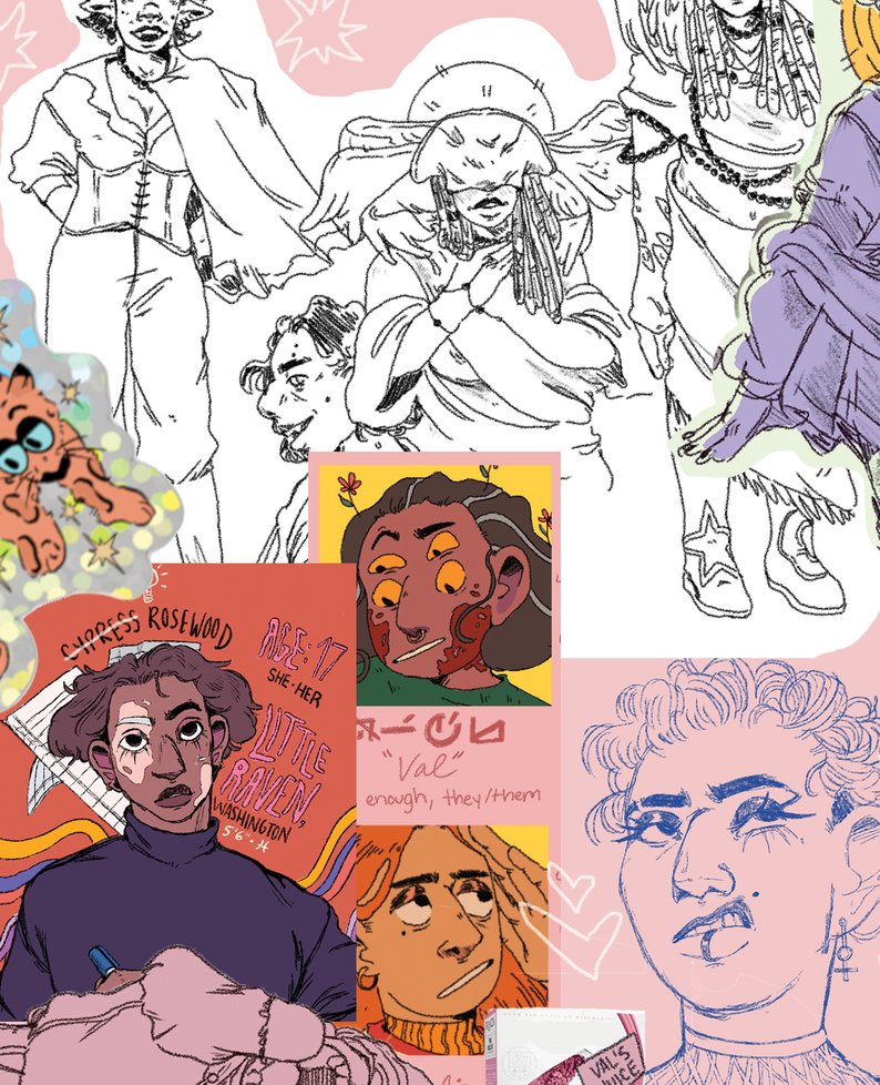 thinking about this zine 2day so reminder that i have a wholeass zine of sketchbook art i did from 2020 to 2022 and you can get it (for pay what u want <3) here: https://t.co/OGpZQxmPoS 