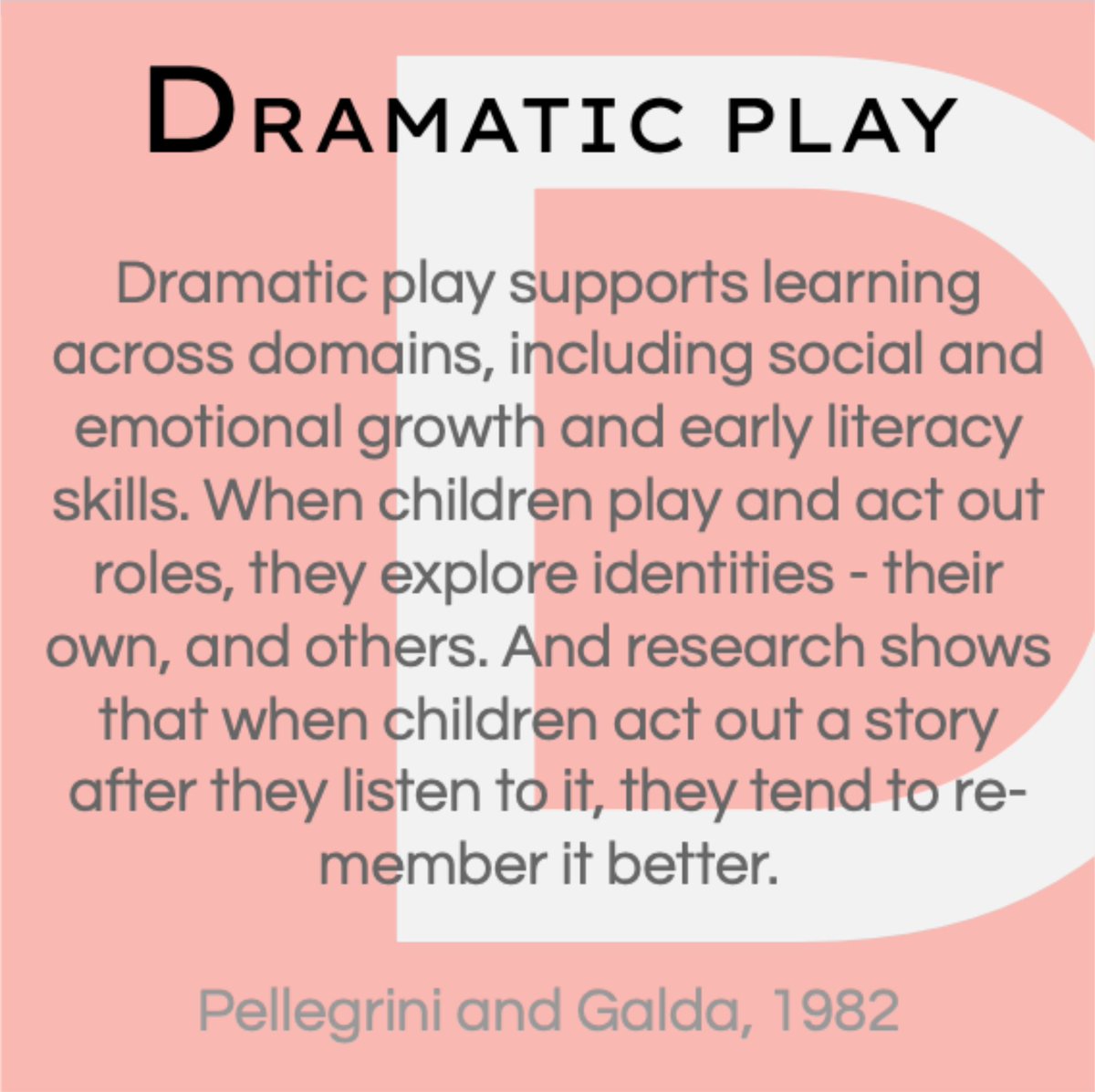 UW_ILABS's tweet photo. #ResearchQuotes Dramatic play supports learning across domains, including social and emotional growth and early literacy skills. #ILABS #Education https://t.co/9k4LeiHINE