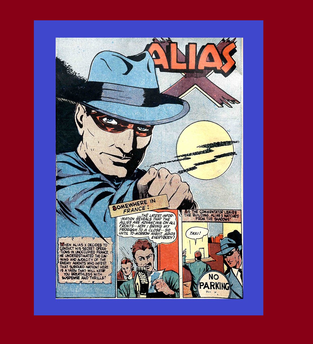 HeroesUnited_4's tweet photo. 80 years ago - September 1942 - #AliasX- in #HolyokePublishing / #Holyoke Comics - #CaptainAero Comics, Vol 2 No 2 September 1942 - Alias X, in unoccupied #France, battling Nazis. #GoldenAge #WWII era - #MysteryMen https://t.co/Uc1VHcHvGr