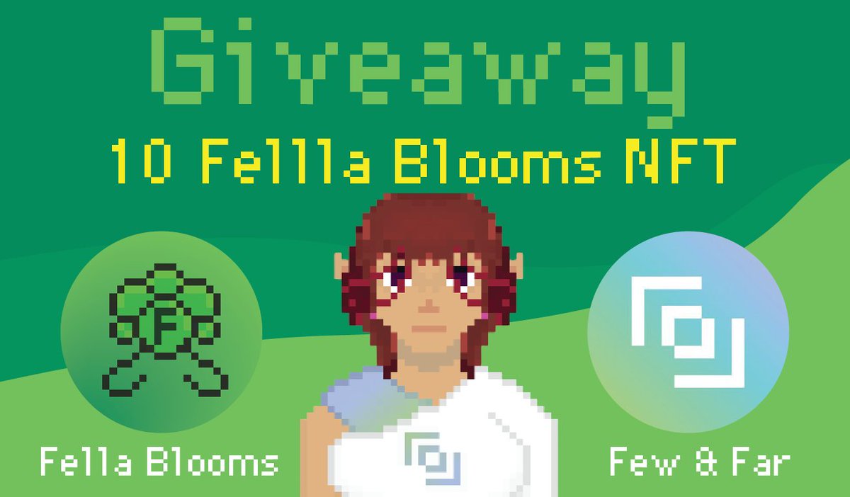 Fella Blooms 🌱 (@fellablooms) on Twitter photo 🎁Giveaway Alert🎁
To celebrate our official Partnership with <a href="/FewandFarNFT/">Few and Far Web3 & NFT Platform 🏝️</a>
we're giving away 10x Fellablooms NFT 🧑🌾
to enter:
1⃣ Follow <a href="/FewandFarNFT/">Few and Far Web3 & NFT Platform 🏝️</a> & <a href="/FellaBlooms/">Fella Blooms 🌱</a>
2⃣ RT & Like
3⃣ Tag all of your Friends
#WAGBLOT 🎁Giveaway Alert🎁
To celebrate our official Partnership with <a href="/FewandFarNFT/">Few and Far Web3 & NFT Platform 🏝️</a>
we're giving away 10x Fellablooms NFT 🧑🌾
to enter:
1⃣ Follow <a href="/FewandFarNFT/">Few and Far Web3 & NFT Platform 🏝️</a> & <a href="/FellaBlooms/">Fella Blooms 🌱</a>
2⃣ RT & Like
3⃣ Tag all of your Friends
#WAGBLOT