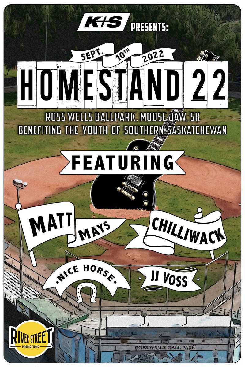 A great concert for a great cause! Homestand 22 happens in Moose Jaw on Saturday, September 10.