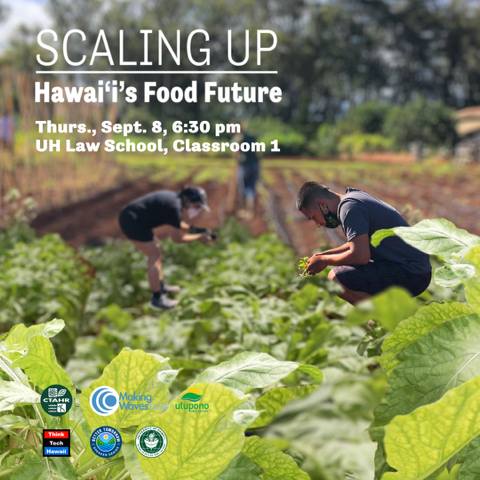 CTAHR has partnered with The Better Tomorrow Speaker Series to bring a special screening of Kimberlee Bassford’s new documentary film, “Scaling Up: Hawai‘i’s Food Future” to the UH Manoa campus. <a href="/uhmanoa/">University of Hawaii at Manoa</a> 

REGISTER:
eventbrite.com/e/film-screeni…