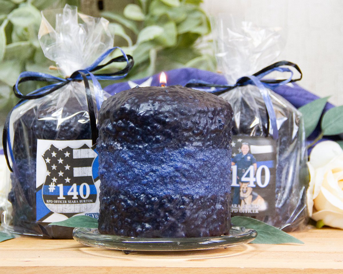 Warm Glow has created this custom candle to benefit the needs of RPD K-9 Unit in honor of Seara Burton.  Please help support these brave heroes. 100% of proceeds will go to the Richmond Police Department K-9 Unit. Vanilla fragrance, $19.95 each, available in store now.
