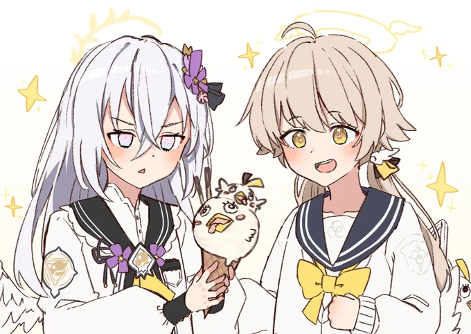 #ブルアカアズサとヒフミ ラクガキ 
