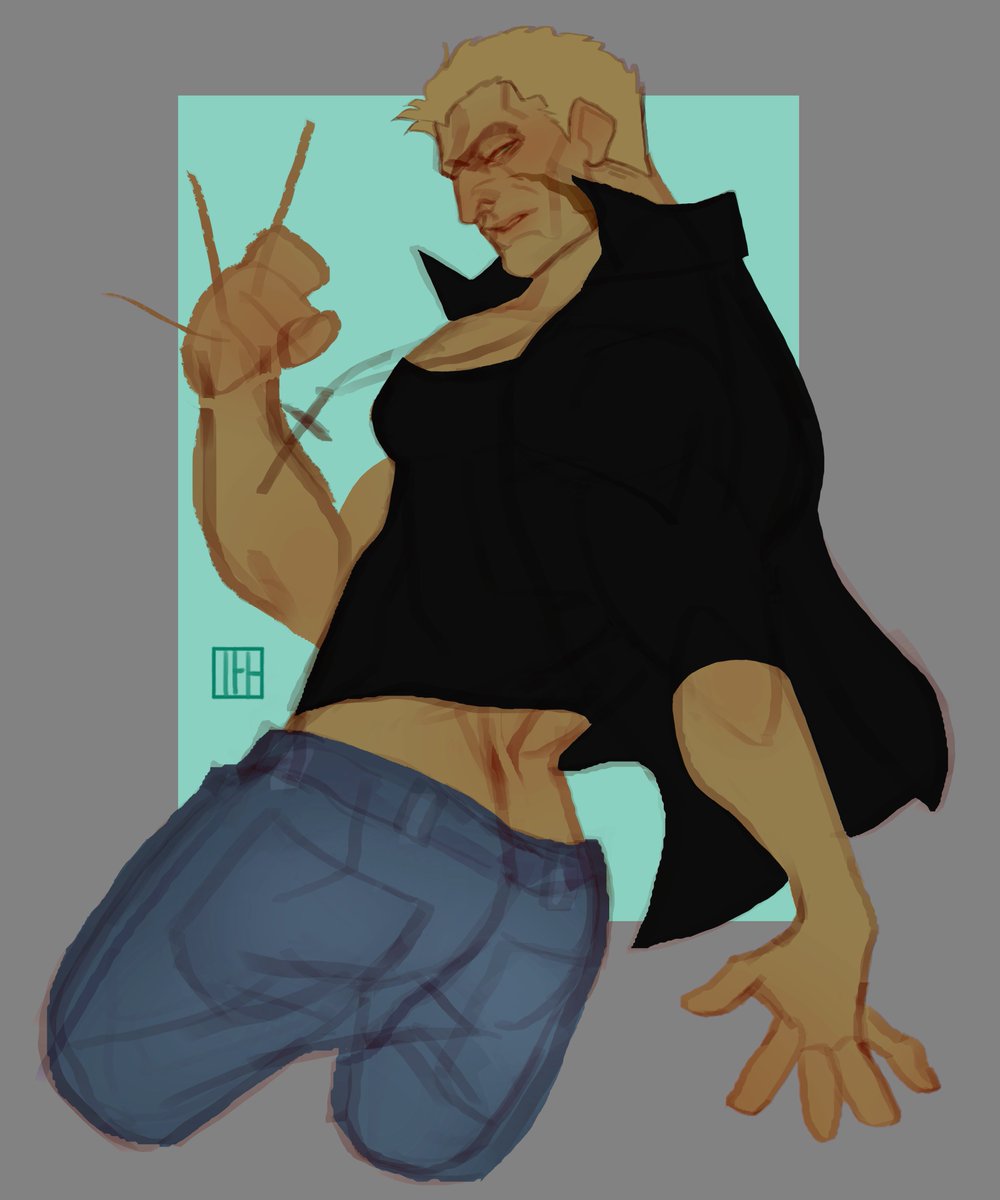 thyenemybeloved's tweet photo. Sometimes you have the urge of making super deep, complex pieces of art, and sometimes you just want to draw Anderson wearing a very specific type of jeans 👀🙈 The duality of man

#HELLSING #AlexanderAnderson #FatherAnderson #アレクサンド #アンデルセン #digitalart #fanart #WIP https://t.co/njcCKn4pmZ