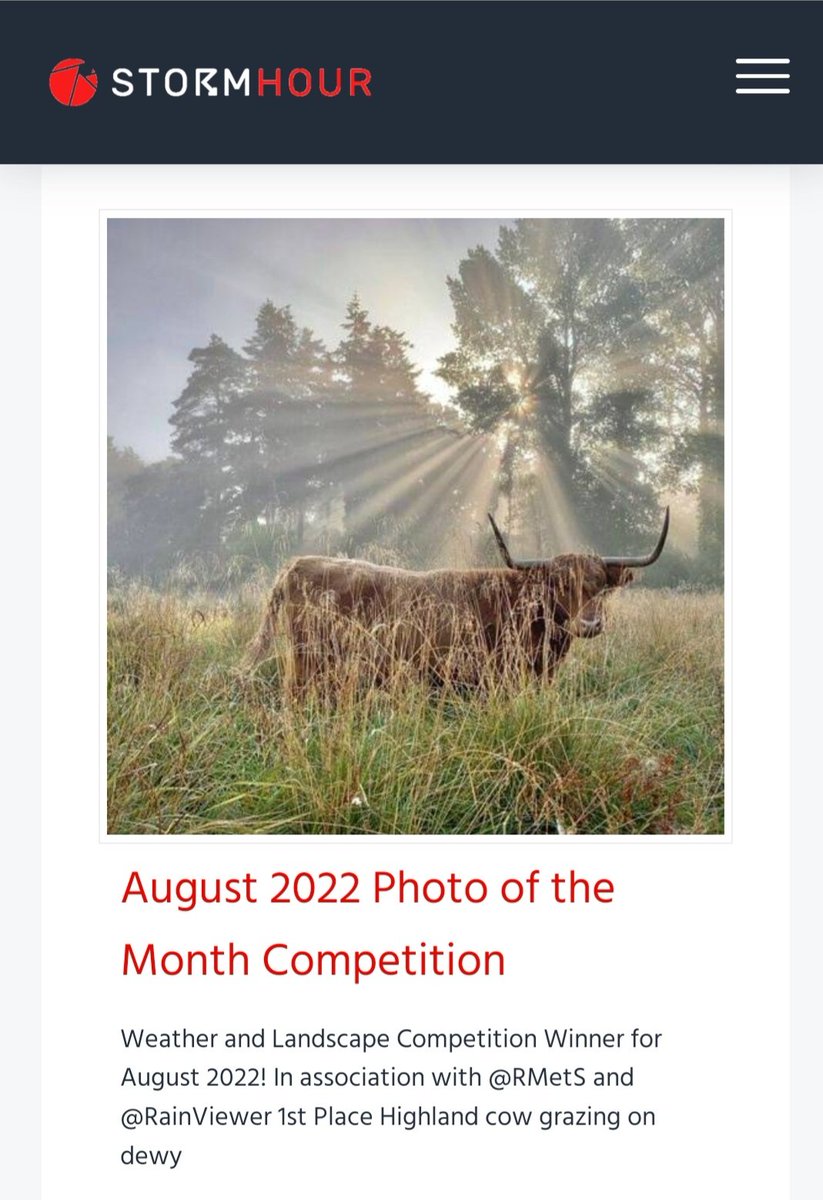 Congratulations to the Winner in the @StormHour @RMetS Weather Photo of the Month Competition  for August with this stunning pic & Congrats also to my Twitter friends featured in the Best of the Rest Category @TrishMinogPhoto @NatRobertsPhoto @uk_mmk 👍👍
