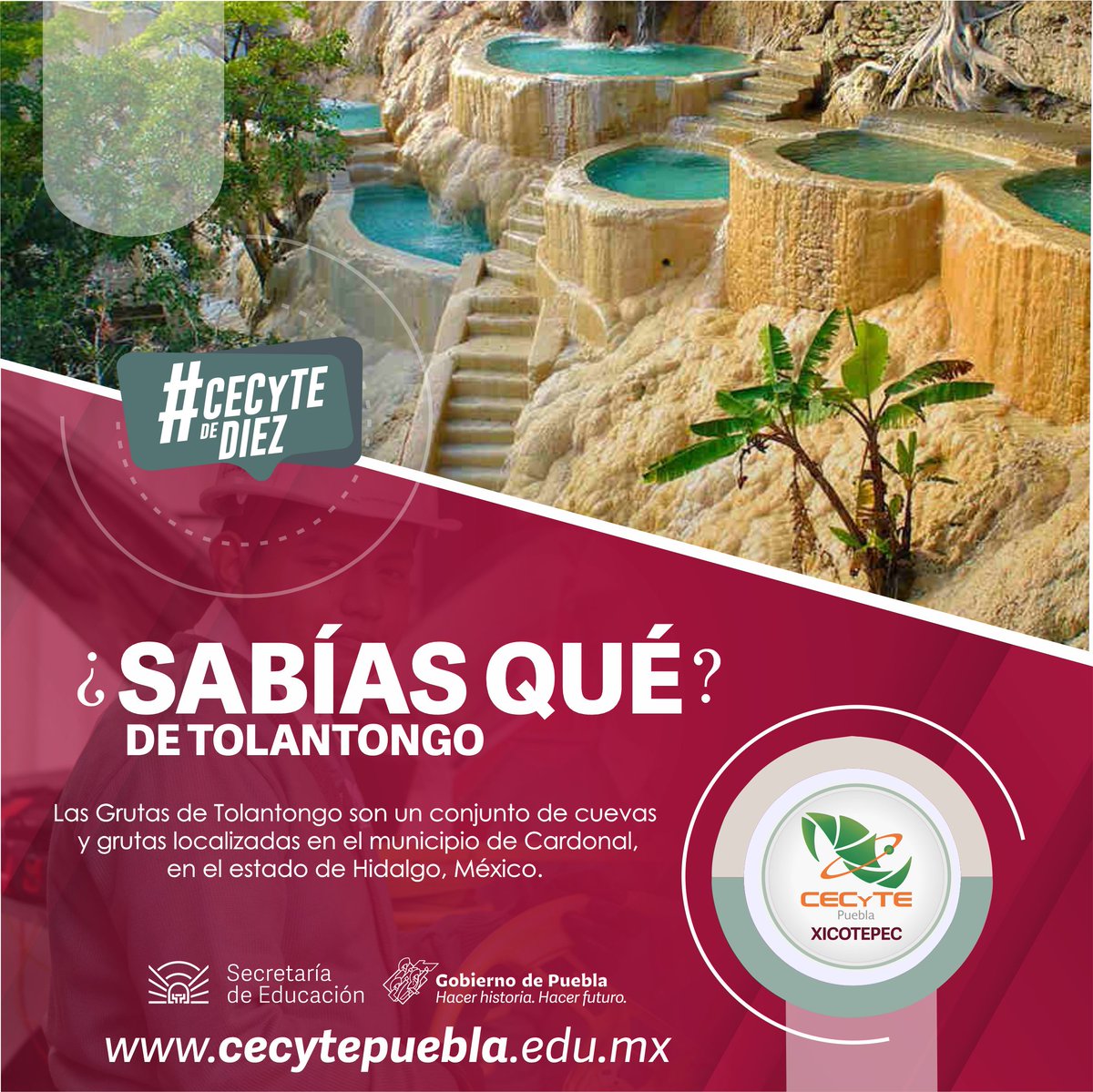 XicotepecCecyte's tweet photo. Las grutas de tolantongo son un parque ecoturistico famoso por sus posas de agua termal. Te invitamos a conocerlas a través de un recorrido virtual.  #SomosCECyTE #CECyTEdeDiez
https://t.co/bwFS7iBtOp https://t.co/6V9axdZUan