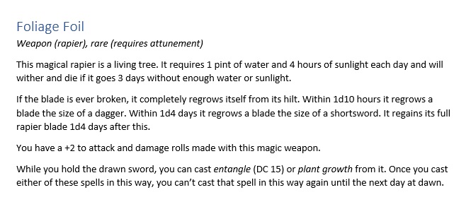 PinchisWriting's tweet photo. Here's sword #1! My first prompt was "topiary". https://t.co/t47c3yo63U