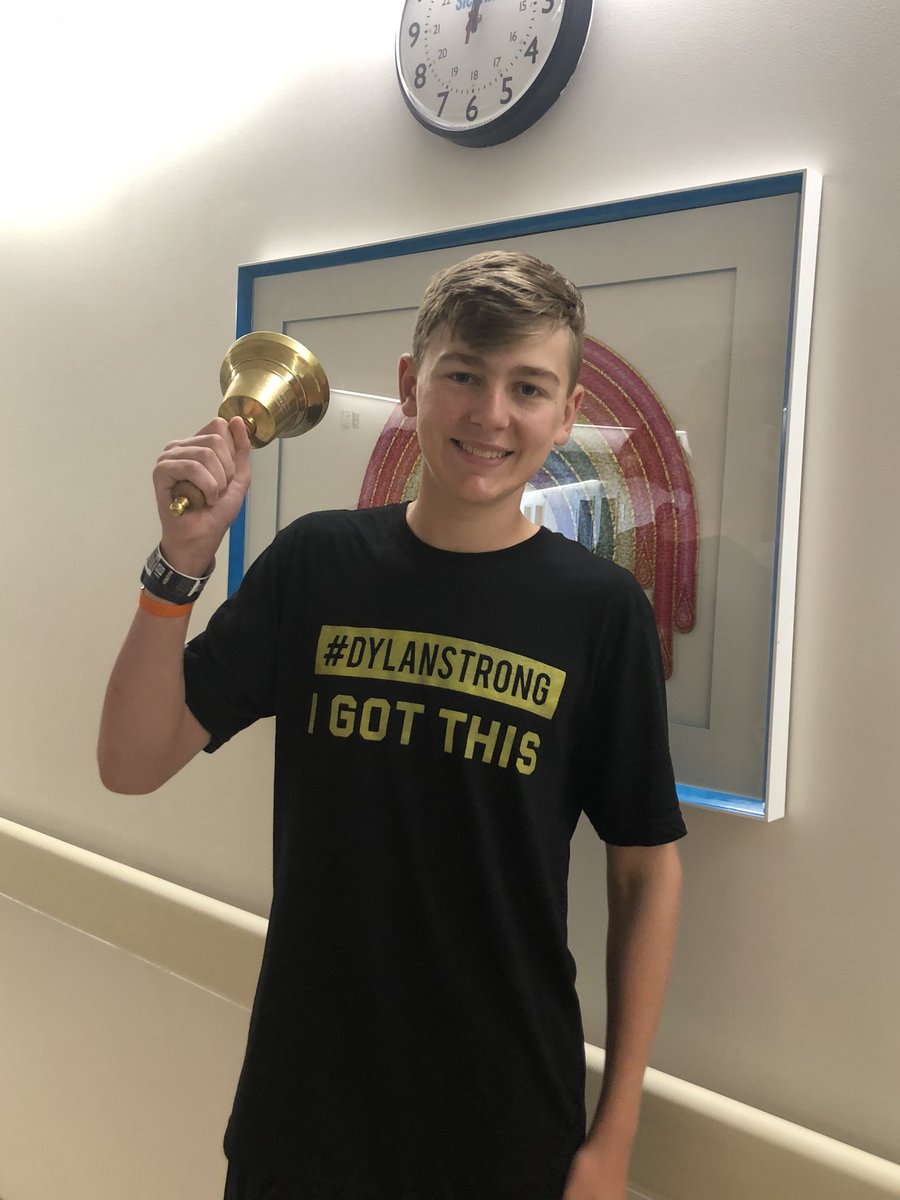 Ddog77w's tweet photo. Fighting 850 days and I rang the bell today!!! Dylan 1 Cancer 0 #dylanstrong 

https://t.co/Ssf3OFI6UD https://t.co/KkgpGrpacS