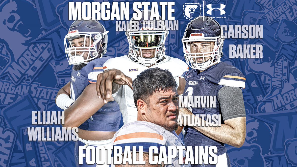 MorganStBears's tweet photo. 🐻🏈Wilson Names Team Captains for the Season
📝https://t.co/TCEovsKHFF
@MEACSports | @UnderArmour 
#GoBears🔷🔶 https://t.co/ndSFQ7epWE