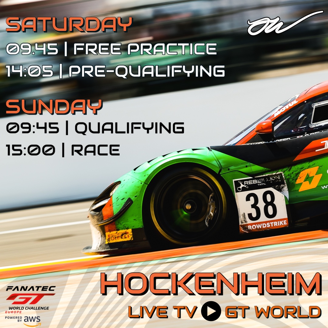 It's Hockenheim time 🇩🇪 😎

We get started with free practice at 09:45 CEST tomorrow (Saturday). Qualifying and three-hour race on Sunday 👌🏼

Watch all sessions live: gt-world-challenge-europe.com/live

Let's do this <a href="/JotaSport/">Jota Sport</a> <a href="/RobBell58/">Rob Bell</a> <a href="/officialmarvink/">Marvin Kirchhöfer</a> 💪🏼

#GTWorldChEu #JOTA #McLaren