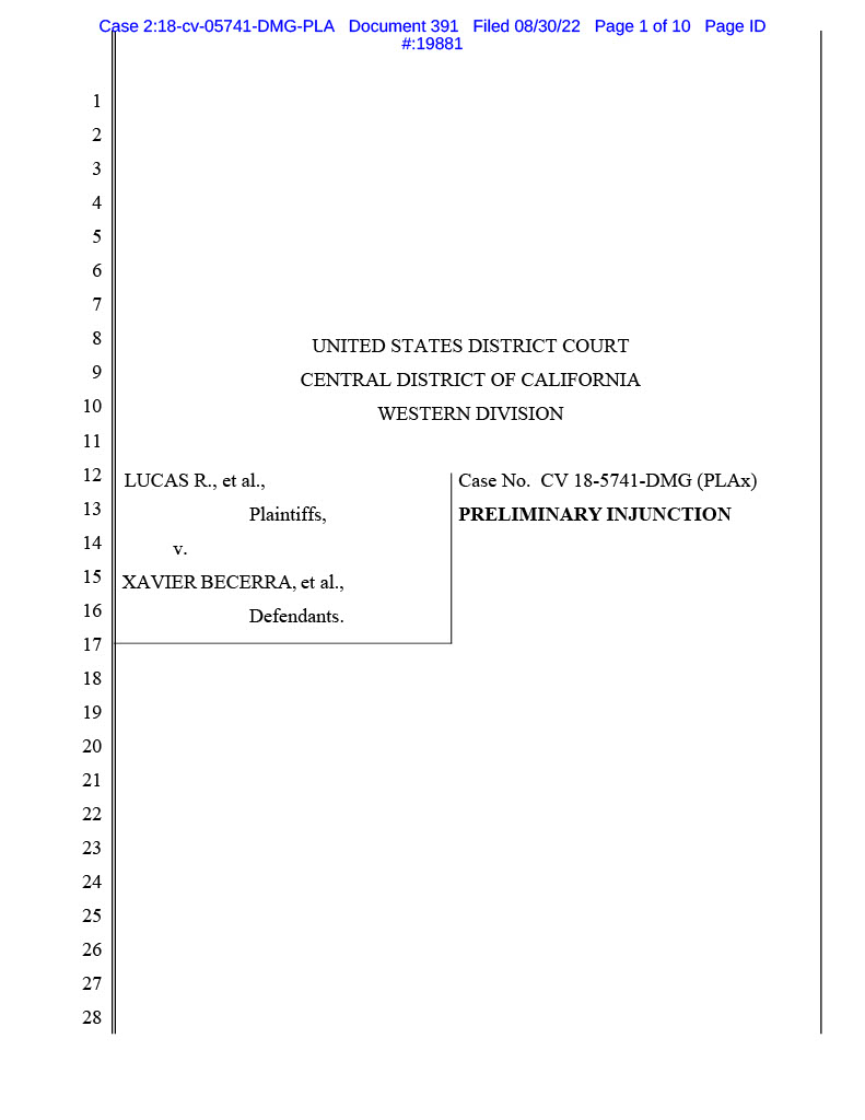 pschey's tweet photo. BREAKING - Preliminary Injunction issued in CHRCL's class action lawsuit Lucas v. Becerra in Central District of CA, helping ensure that detained unaccompanied immigrant children receive due process protections. https://t.co/7L8Ryc1kHO