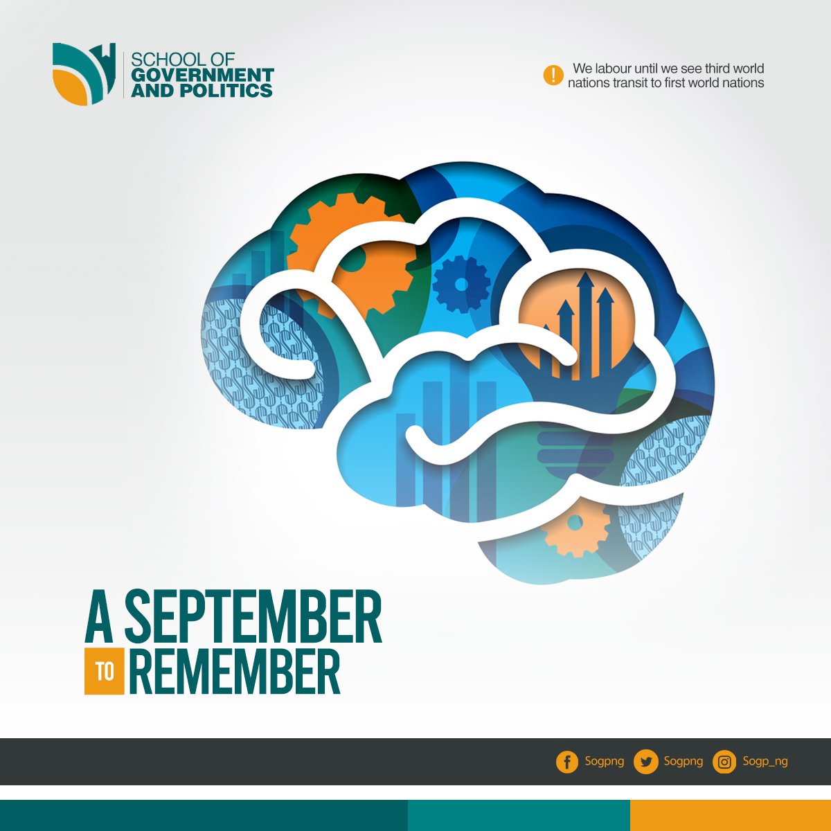 sogpng's tweet photo. Dear Community,
It is with great pleasure that I welcome you all to the month of September.
May we enjoy all the good things that comes with this month and the Ember season.
#sogp #sogpng #sogp_ng #valuesreorientation #transformationalleadership #transparency #happynewmonth https://t.co/UdiNjguQfF