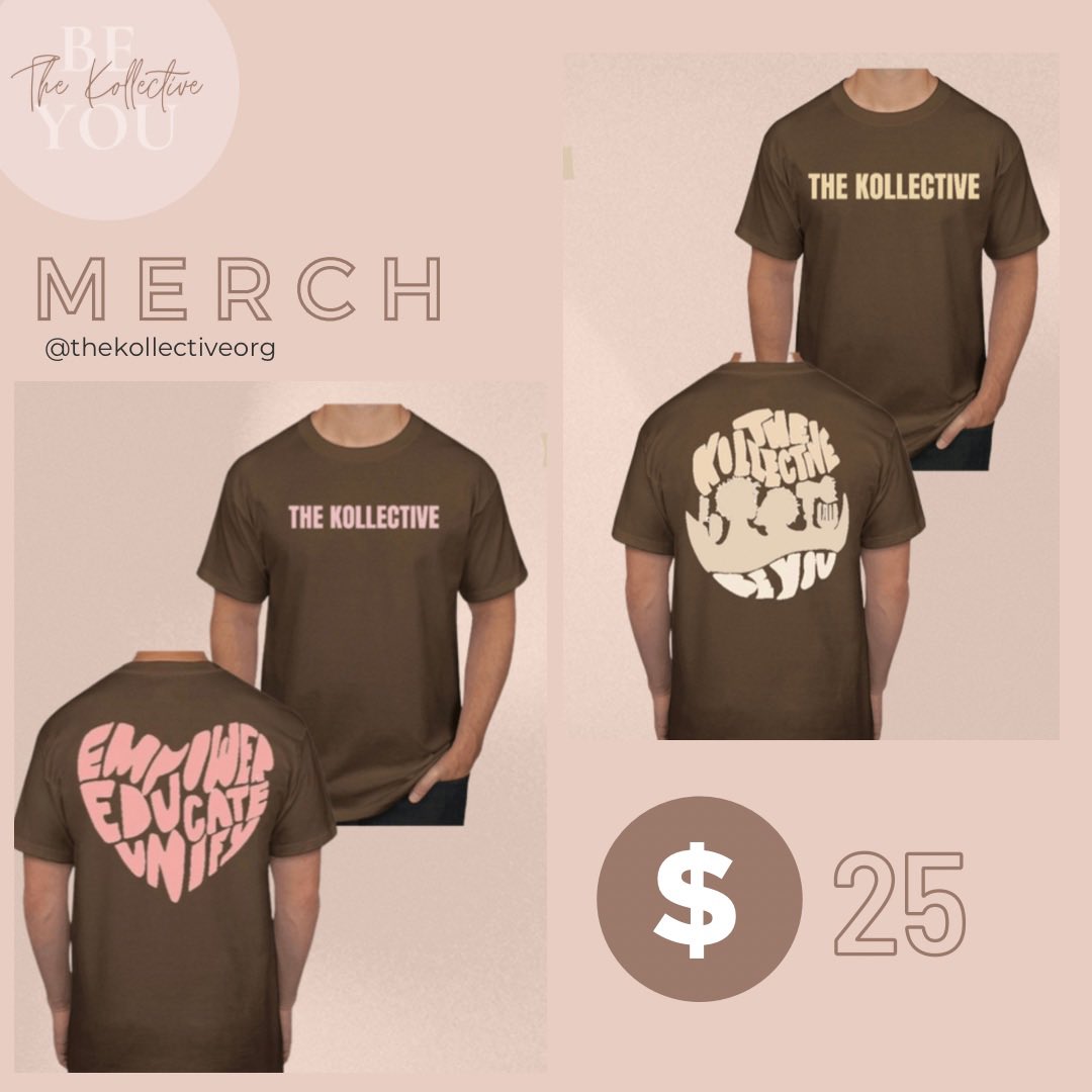 kollectiveorg's tweet photo. Hey Kollective Fam✨ 

Here’s the link to support our cause and grab some Kollective merch! 

Hope to see you reppin’ on campus🤍 

https://t.co/c8x1sRwuPE https://t.co/U6FBoBuYYy