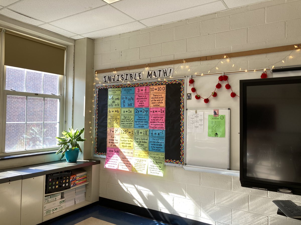 MsGralish's tweet photo. Room 265 is back and better than ever! @MsConklinHMS and I can’t wait to welcome our students back to HMS in just a few short days. Bring on the learning! ➕➖➗✖️✏️ #year8 #middleschoolmath #mathteachers https://t.co/f5CxXlQkUv