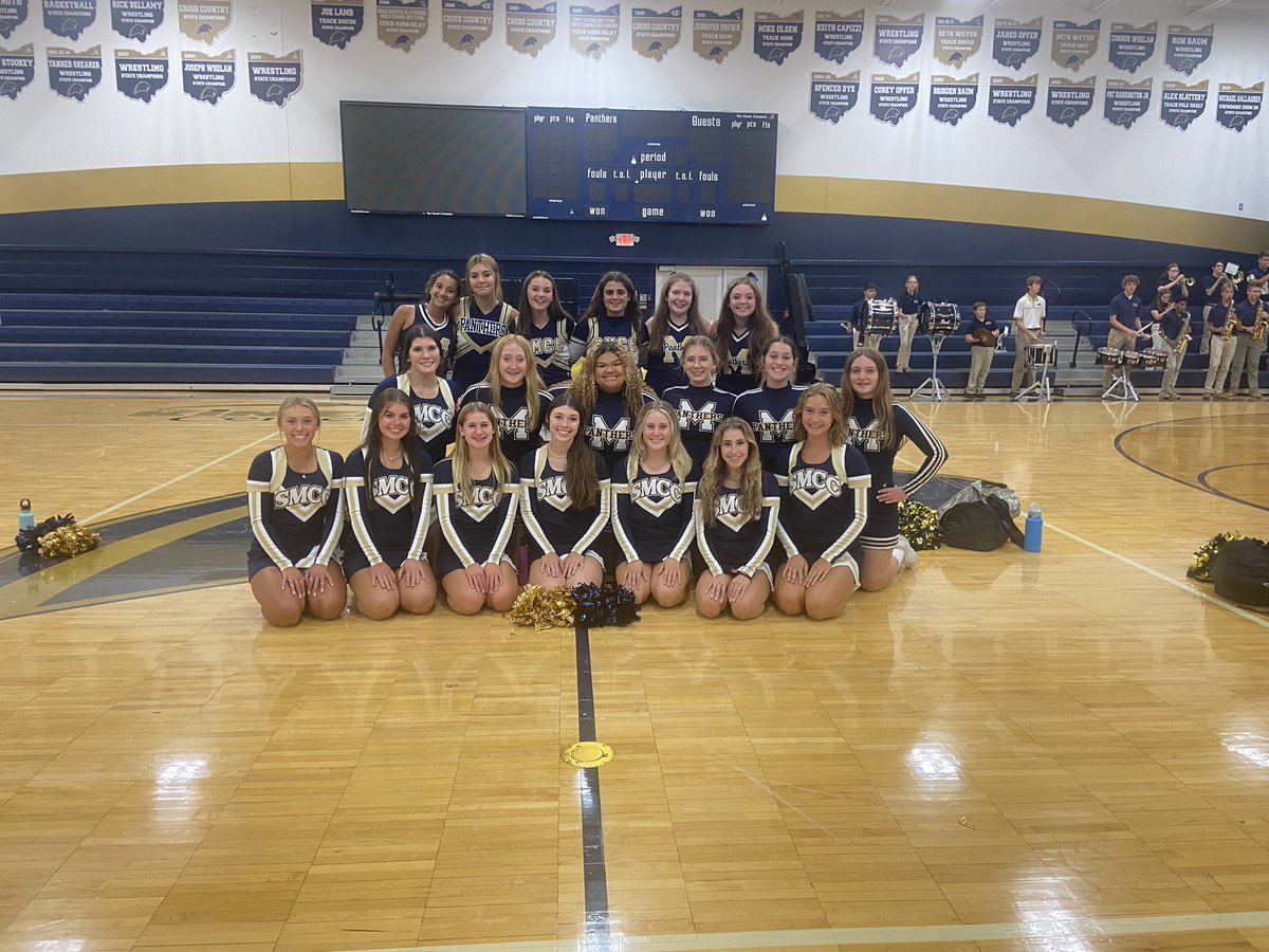 smcc_cheer's tweet photo. First Pep Rally of the school year! 
Let’s Go Panthers! 💙💛🐾

See you tomorrow at the game! https://t.co/TM4x42JSSB