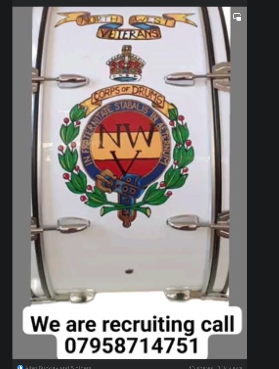 Are you a veteran living in the North West of England? Do you dream of learning to play the drum or the flute, if interested we can teach you. Bring the enthusiasm and you can believe.