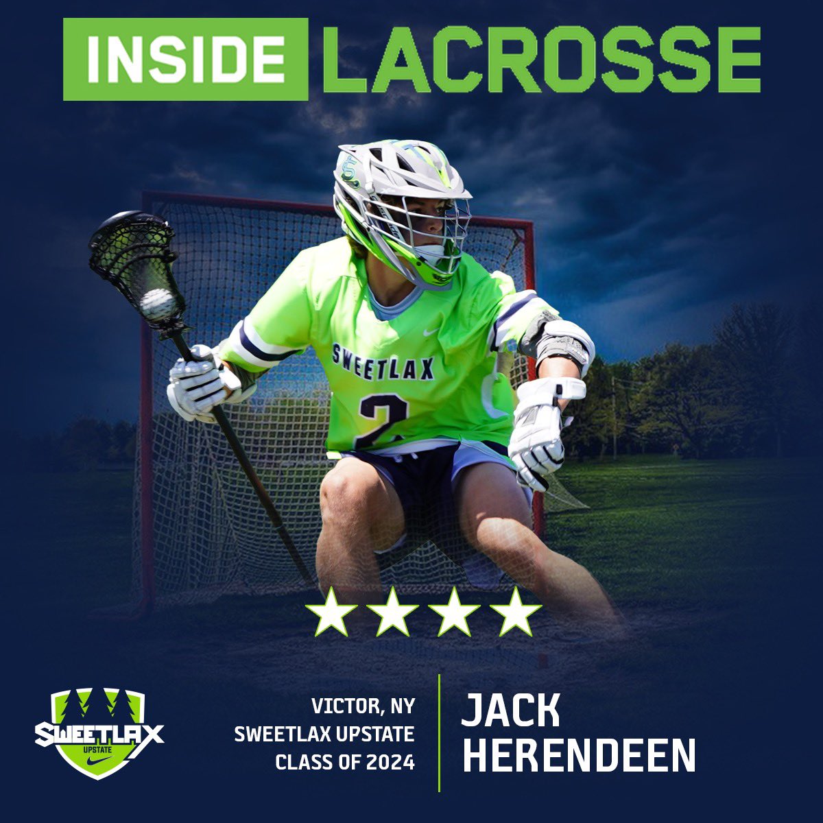 Sweetlax_Lax's tweet photo. Congratulations to Jack Herendeen (Victor,NY) to bring named a Four Star Recruit by @Inside_Lacrosse! @VictorLacrosse #sweetlax #sweetlaxupstate #nylax https://t.co/TjCJeXGJU7