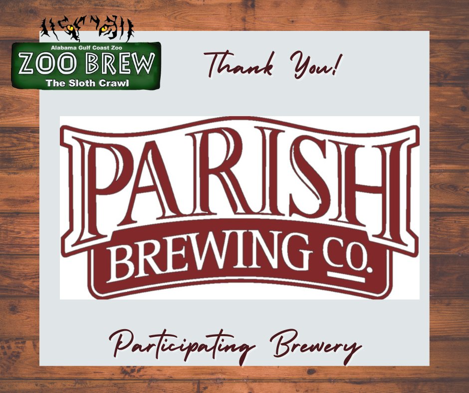 ALGulfCoastZoo's tweet photo. Look who's adding to our list of craft beer greatness for Zoo Brew: the Sloth Crawl, Parish Brewing! You don't want to miss crawling on over to try their Greetings from Lower Alabama, Dr. Juice and more. Get your tickets today https://t.co/mxO80RXSKz #AGCZooBrew #TheSlothCrawl https://t.co/aEsx1zPg24