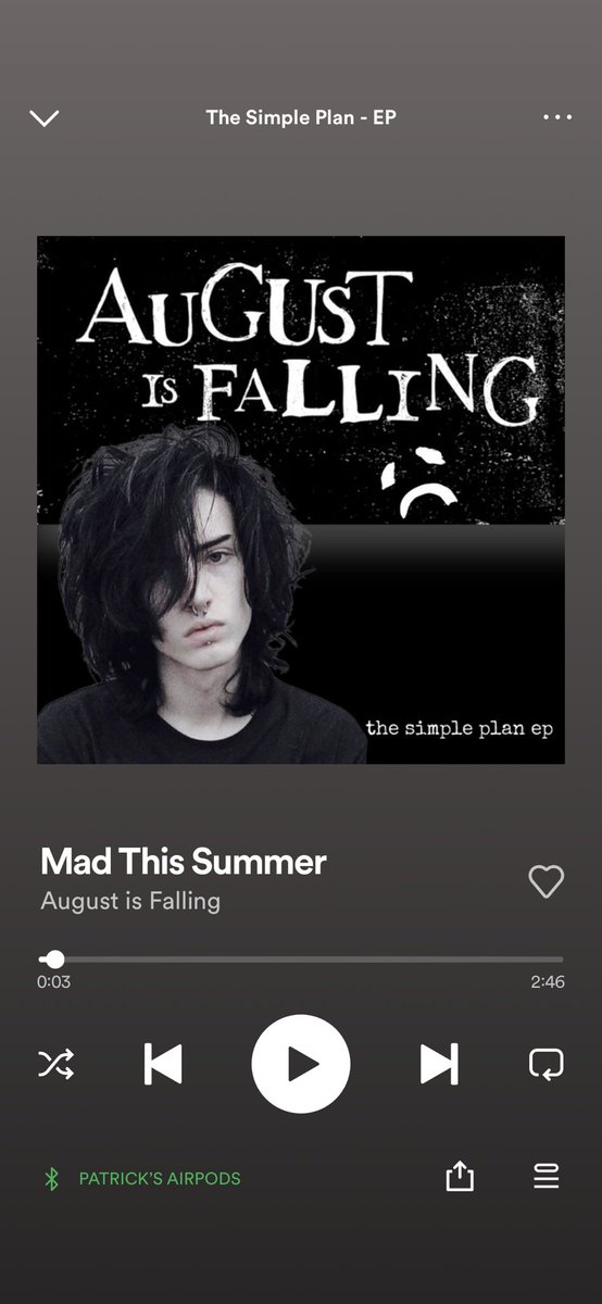 PatrickDBerkery's tweet photo. I hit the bell of the ride cymbal on this sick #AugustIsFalling jam for the first time in 31 years and I hit it often. https://t.co/uWHqWdhpbj