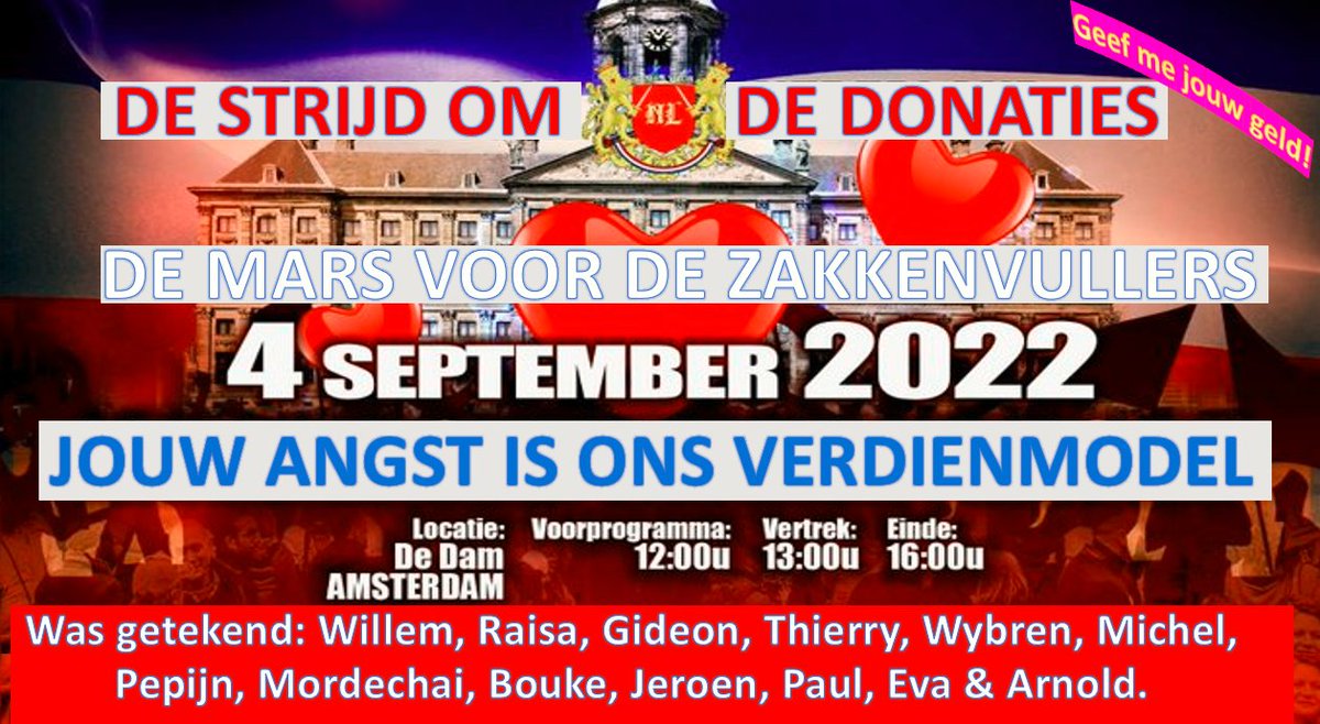 Zondag 4 september!
KOMT ALLEN!

#NederlandInVerzet #4september #Amsterdam
