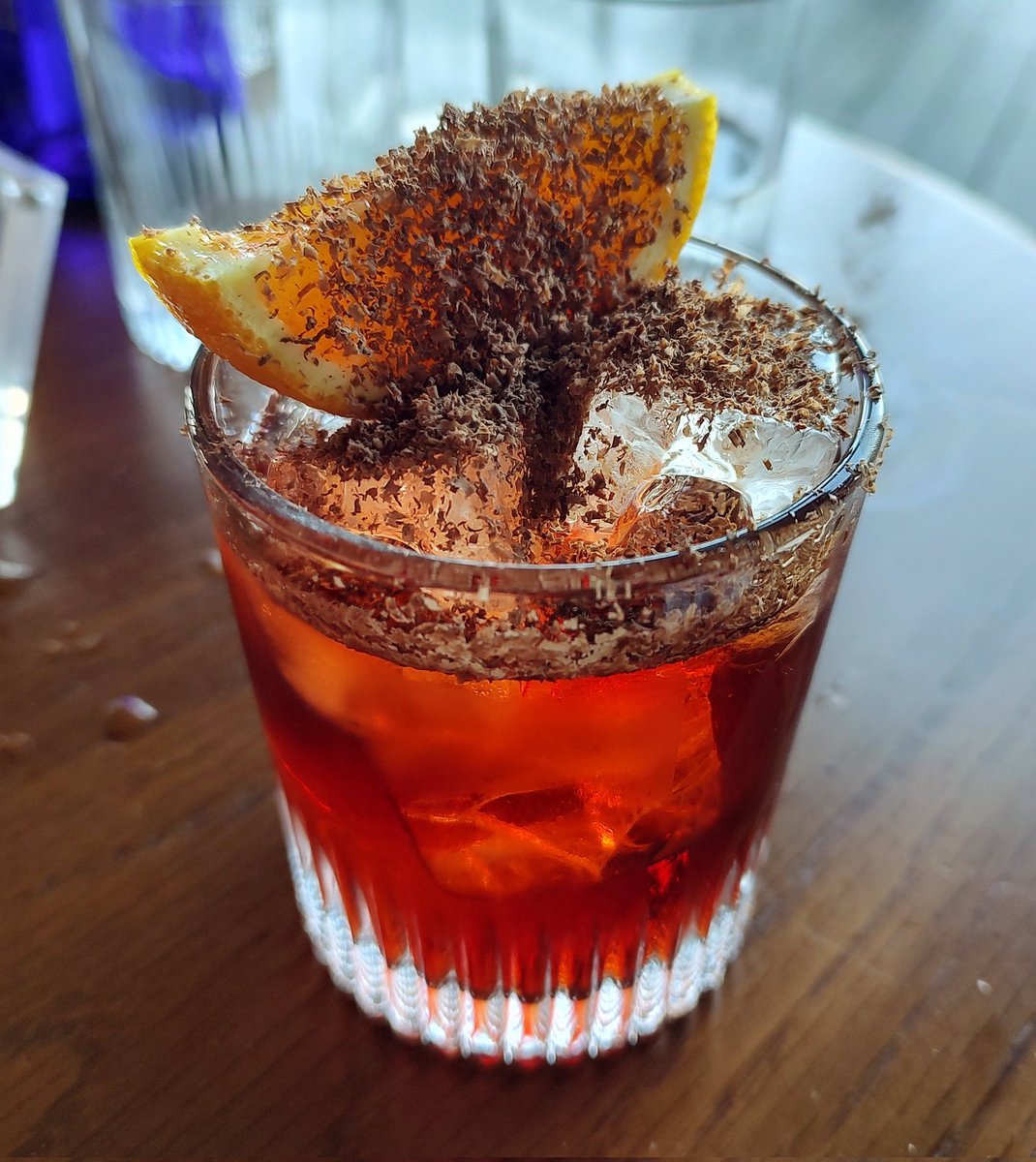 WulfCocktailDen's tweet photo. Kicking off the weekend with a Chocolate Negroni. What are you drinking? https://t.co/HTLG8laGqT