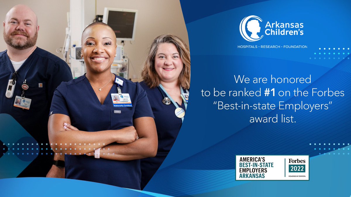 Marcy_Doderer (@marcydoderer) on Twitter photo So proud of <a href="/archildrens/">Arkansas Children's</a> for being #1 on the Forbes Best-In-State Employers list. I’m honored to work alongside so many champions who are committed to improving child health in Arkansas. #ChampionsForChildren #Excellence <a href="/JamieWigginsRN/">Jamie Wiggins, PhD, RN</a> <a href="/archildrensFred/">Fred Scarborough, CFRE</a> @AshlieJH <a href="/sohendrix/">Shannon Hendrix</a> So proud of <a href="/archildrens/">Arkansas Children's</a> for being #1 on the Forbes Best-In-State Employers list. I’m honored to work alongside so many champions who are committed to improving child health in Arkansas. #ChampionsForChildren #Excellence <a href="/JamieWigginsRN/">Jamie Wiggins, PhD, RN</a> <a href="/archildrensFred/">Fred Scarborough, CFRE</a> @AshlieJH <a href="/sohendrix/">Shannon Hendrix</a>