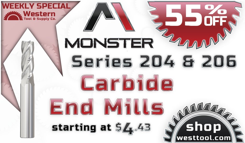 55% Off Monster Carbide End Mills: westtool.com/content/page/M…