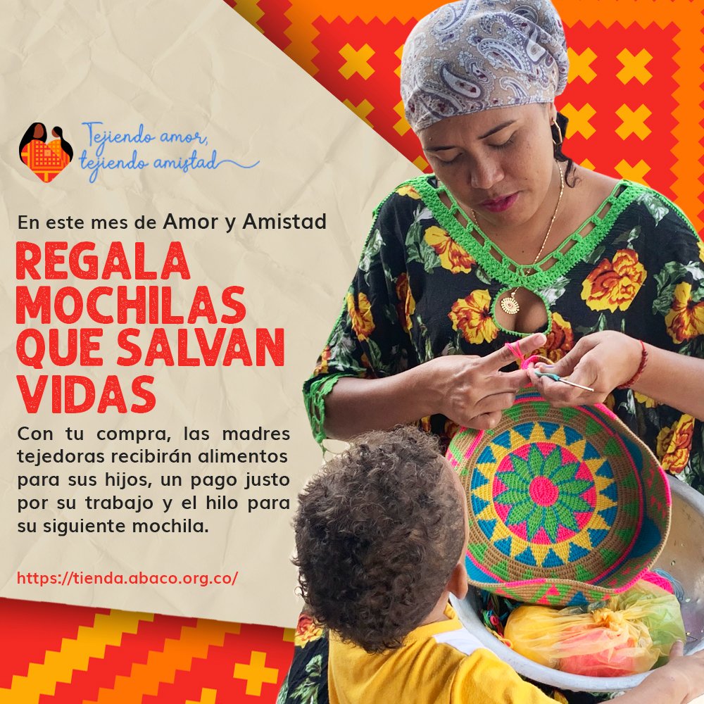 ¿Ya sabes qué regalarle a tu #amigosecreto? ¡Sorpréndelo/a con un regalo diferente y cargado de amor! Regala #MOCHILASQUESALVANVIDAS. Regala mochilas. Salva vidas. #AmoryAmistad 
Compra la tuya en:
tienda.abaco.org.co
