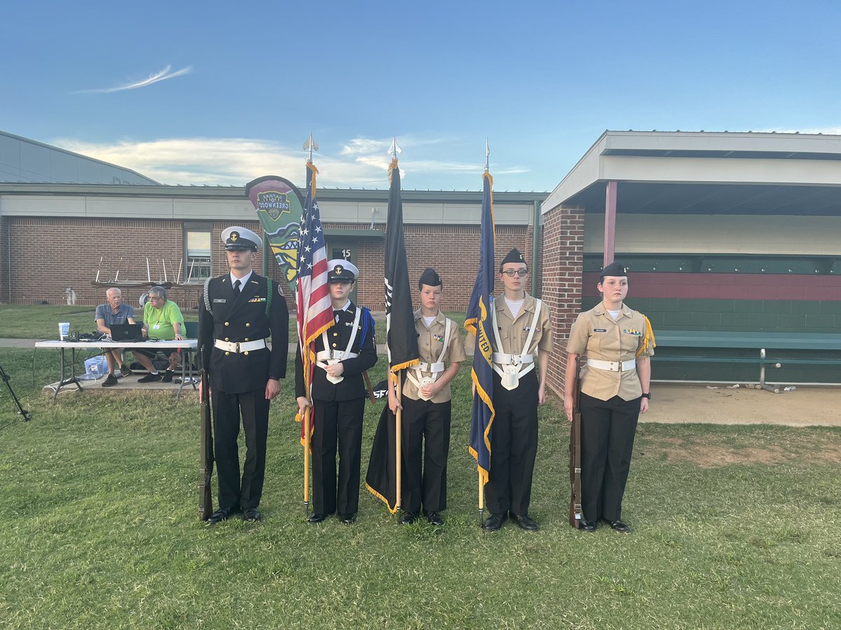 Great night yesterday at our Military and First Responder night! Glad to have the Bowling Green Fire Department bring their fire truck out, Greenwood Choir to sing the National Anthem, and Greenwood ROTC to lead us onto the field!