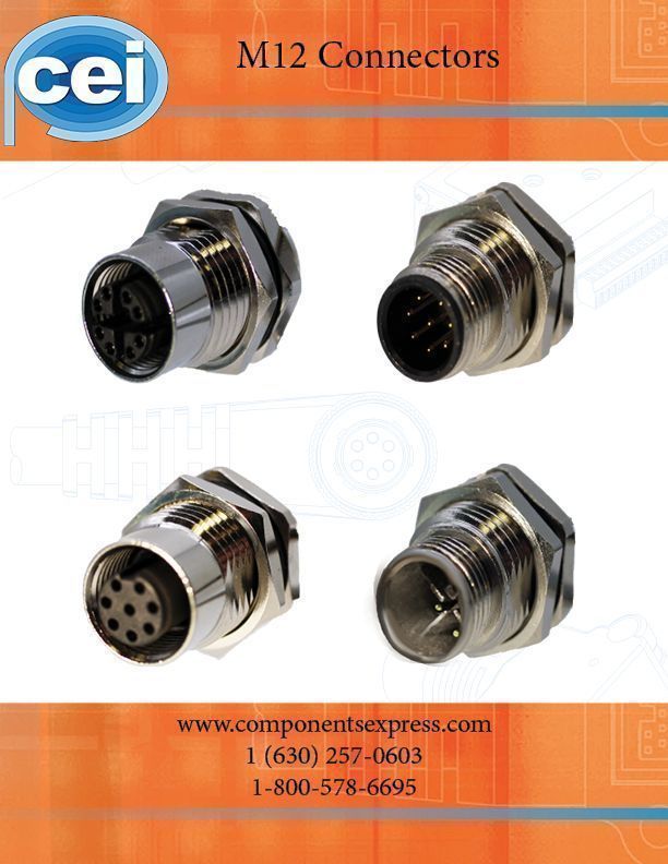 componentsex's tweet photo. We have added four new connectors to our M12 Industrial Cable line! These are rear panel mount style connectors, for more information or to place an order today visit our website at https://t.co/Yw7C3giYAG

#M12 #machinevision https://t.co/8EOnPCeaKM