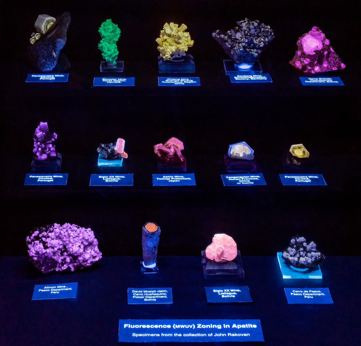dougbank's tweet photo. @MineralCup Jadeite is so boring! Fluorapatite fluoresces! https://t.co/7qAOi1NVqM
