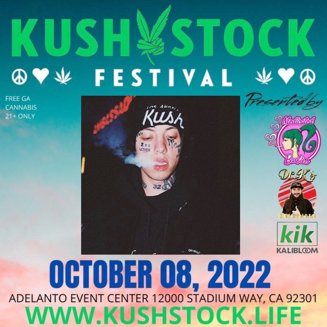 kushstockfest's tweet photo. @lilxanfuhyobih will be hitting the main stage at #KushstockFestival this October 8th so grab your #free general admission tickets or lock in your #medicatedbarbies #vip tickets today. 

Volunteer for the WORLD'S LARGEST FREE &amp; LEGAL consumption event👇🏼
https://t.co/lbwnFqRhg1 https://t.co/q2OMQLcJDk