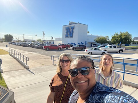 SBCSS_Eqty_Accs's tweet photo. Thank you to Superintendent Dr. Mary McNeil @StitchinNeedles and the staff of Needles Unified School District for welcoming Dr. Betters, Catherine Vittorio @vittorioisms, and Dr. Scott Wyatt @DrScottWyatt for a Williams Settlement School Visit. Wishing you a great school year! https://t.co/DamgtPd8N1