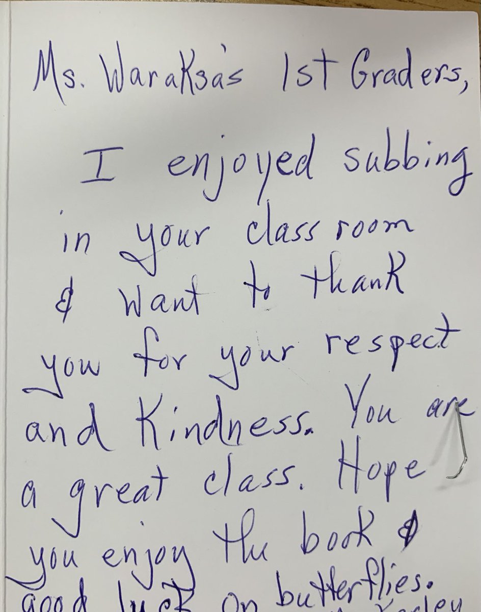 A wonderful surprise and the ultimate compliment to end our week! ⁦<a href="/LindenLion/">Linden Elementary</a>⁩
