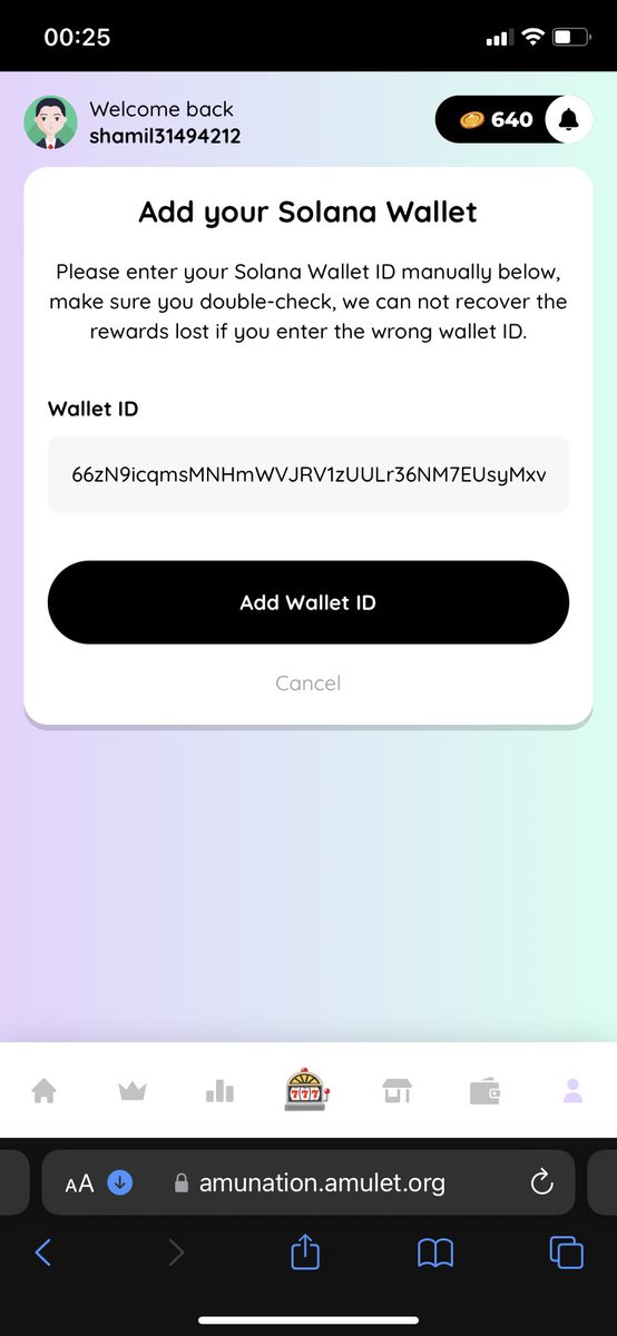 DeepCoinAirdrop's tweet photo. 4) Ortadakı hissəyə daxil olaraq ( 777 ) spin çevirərək point qazana bilərsiniz. Ən sağdakı profilinizə daxil olub, Solano cüzdanınızı qeyd edə bilərsiniz.

NFT-ləri açıldıqda aşağıdakı qiymətə əldə edə bilərsiniz. Point qazanmazla pulsuz əldə edirsiniz təbii ki.

Uğurlar. https://t.co/5x9ITD1K7l